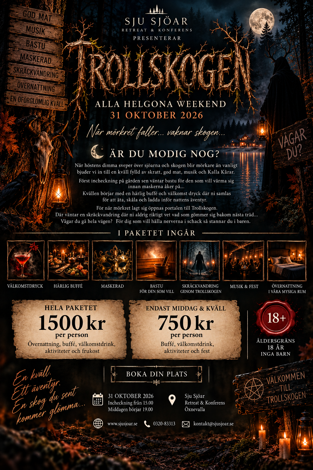Halloween – The Haunted Forest på Sju Sjöar den 31 oktober 2026