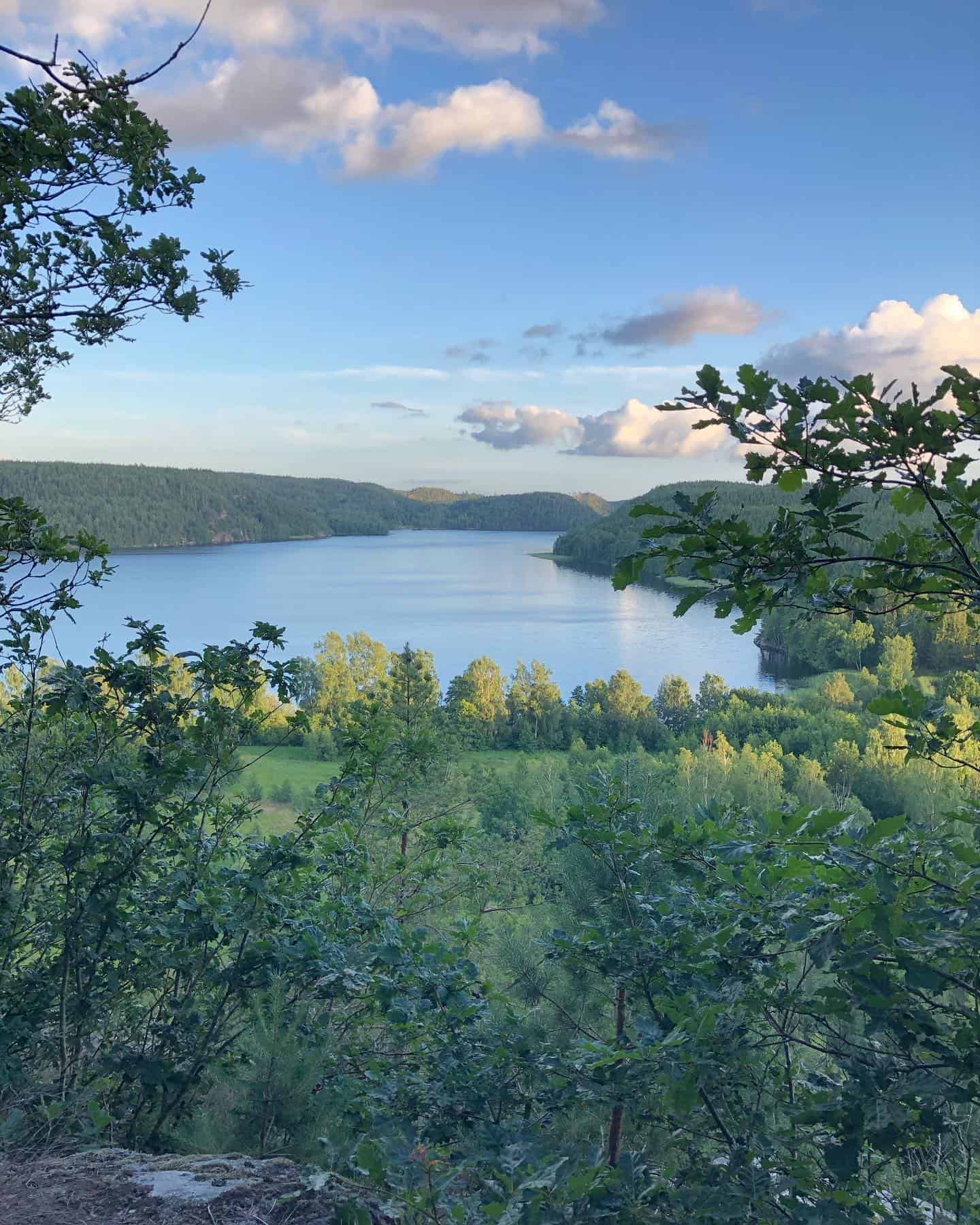 View over the lake and forest at Sju Sjöar